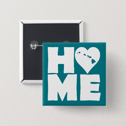 Hawaii Home Heart State Button Badge Pin (Voorkant /achterkant)