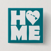 Hawaii Home Heart State Button Badge Pin (Voorkant)