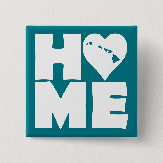 Hawaii Home Heart State Button Badge Pin (Voorkant)