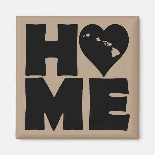 Hawaii Home Heart State Fridge Magnet (Voorkant)