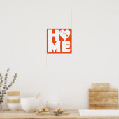 Hawaii Home Heart State Poster Sign (Keuken)