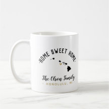 Hawaii Home Sweet Home Familie Monogram Mok