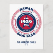 Hawaii, Honolulu, HI, Patriottisch, Monogram Briefkaart (Voorkant)