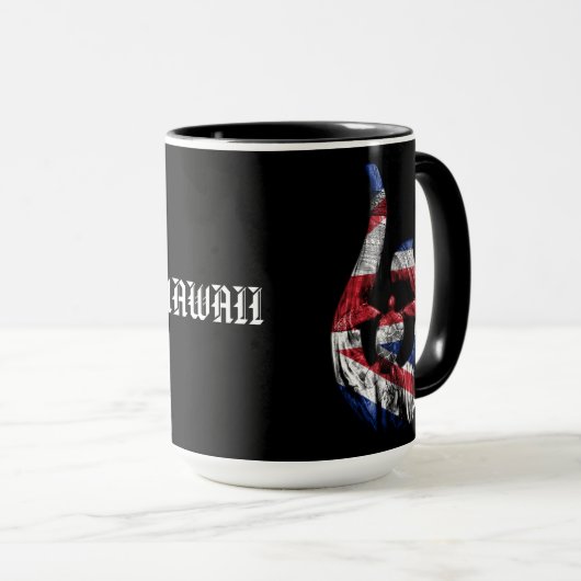 Hawaii Honu Tribal Hook HIFlag Mok (Voorkant rechts)