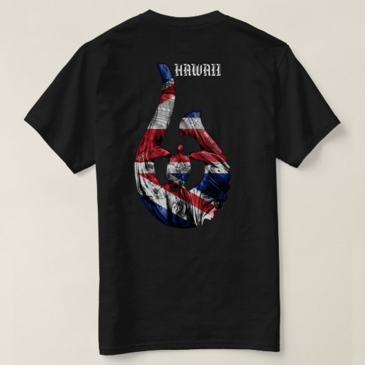 Hawaii Honu Tribal Hook HIFlag T-shirt (Design achterkant)