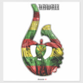 Hawaii Honu Tribal Hook Kanaka Maoli Sticker (Vel)
