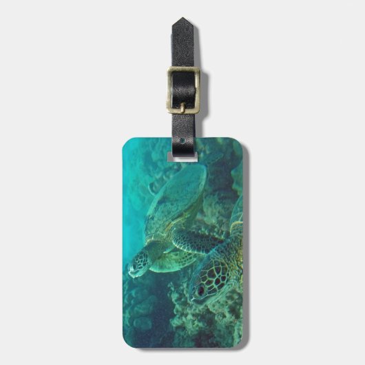 Hawaii Honu Turtles Bagagelabel (Voorkant verticaal)