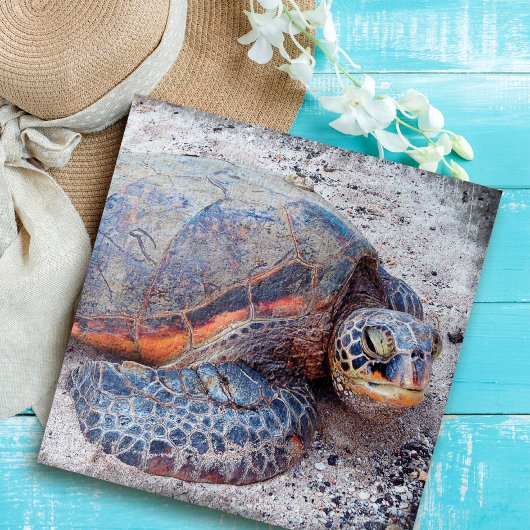 Hawaii Honu Zee schildpad foto stijlvol kleurrijk Legpuzzel