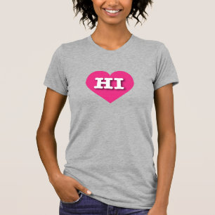 Hawaii Hot Pink Heart - Ik hou van HI T-shirt