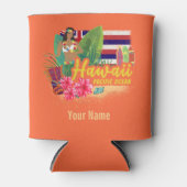 Hawaii Hula Dancer Retro Pacific  Souvenir Blikjeskoeler (Voorkant)