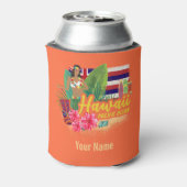 Hawaii Hula Dancer Retro Pacific  Souvenir Blikjeskoeler (Blikje Achterkant)