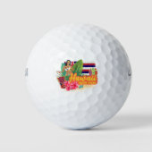 Hawaii Hula Dancer Retro Pacific  Souvenir Golfballen (Voorkant)