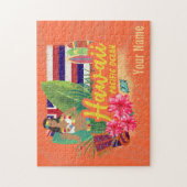 Hawaii Hula Dancer Retro Pacific  Souvenir Legpuzzel (Verticaal)