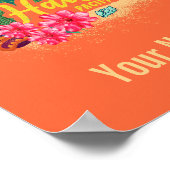 Hawaii Hula Dancer Retro Pacific  Souvenir Poster (Hoek)