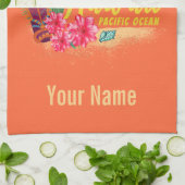 Hawaii Hula Dancer Retro Pacific  Souvenir Theedoek (Gevouwen)