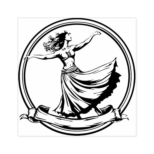Hawaii Hula Dancer Rubber Stamp Mooi Rubberstempel (Afrduk)