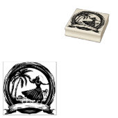 Hawaii Hula Dancer Rubber Stamp Mooi Rubberstempel (Gestempeld)