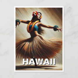 Hawaii Hula Dancer Travel Briefkaart