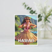 Hawaii Hula Dancer Travel Briefkaart (Staand voorkant)