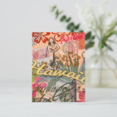 Hawaii Hula Travel Flower  Briefkaart (Staand voorkant)