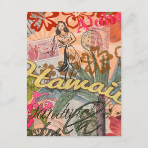 Hawaii Hula Travel Flower Briefkaart