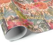 Hawaii Hula Travel Flower  Cadeaupapier (Rol Hoek)