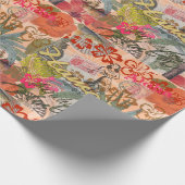 Hawaii Hula Travel Flower  Cadeaupapier (Hoek)