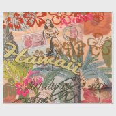 Hawaii Hula Travel Flower  Cadeaupapier (Vlak)