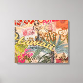 Hawaii Hula Travel Flower  Canvas Afdruk (Voorkant)