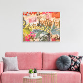 Hawaii Hula Travel Flower  Canvas Afdruk (Insitu (Woonkamer))