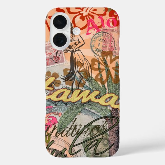Hawaii Hula Travel Flower Case-Mate iPhone Case (Achterkant)