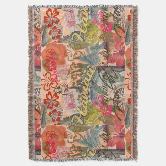 Hawaii Hula Travel Flower  Deken (Voorkant Verticaal)