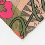 Hawaii Hula Travel Flower  Fleece Deken (Hoek)