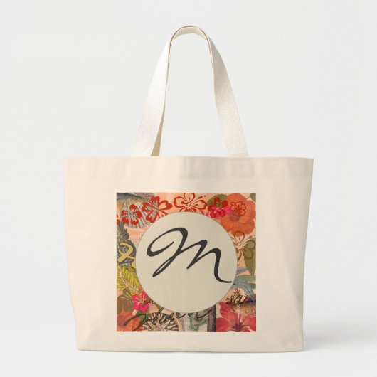 Hawaii Hula Travel Flower  Grote Tote Bag (Voorkant)
