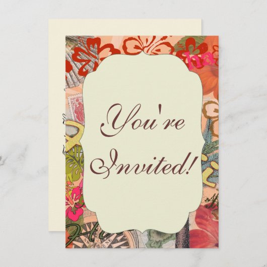 Hawaii Hula Travel Flower  Kaart (Voorkant / Achterkant)