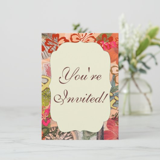 Hawaii Hula Travel Flower Kaart (Staand voorkant)