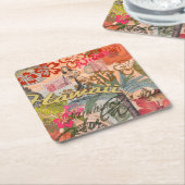 Hawaii Hula Travel Flower  Kartonnen Onderzetters (Schuin)