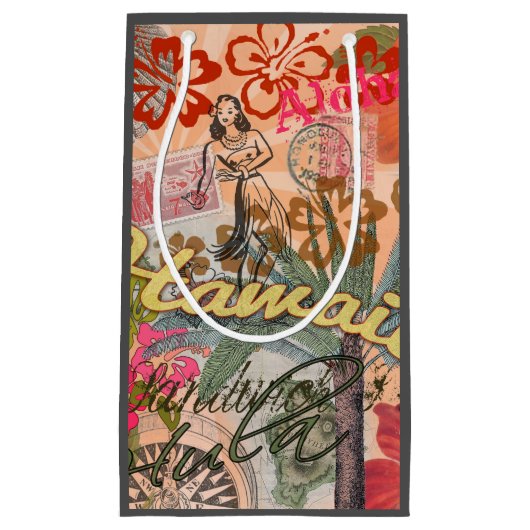 Hawaii Hula Travel Flower Klein Cadeauzakje (Voorkant)