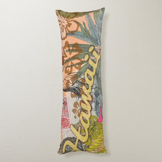 Hawaii Hula Travel Flower  Lichaamskussen (Achterkant (Verticaal))