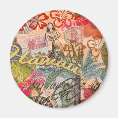 Hawaii Hula Travel Flower  Magneet (Voorkant)