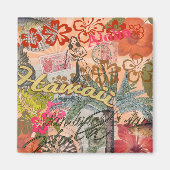 Hawaii Hula Travel Flower  Magneet (Voorkant)