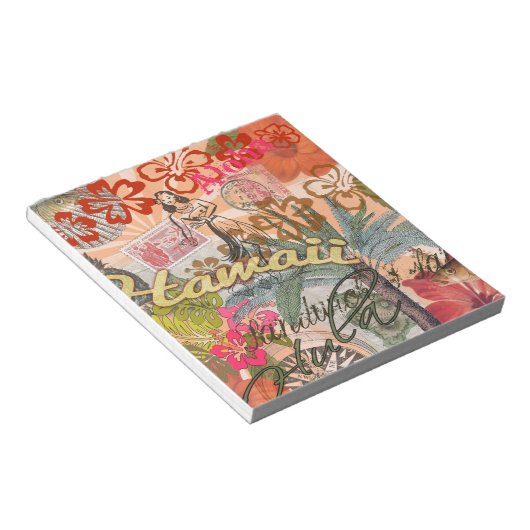 Hawaii Hula Travel Flower Notitieblok (Schuin)