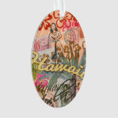 Hawaii Hula Travel Flower  Ornament (voorkant)