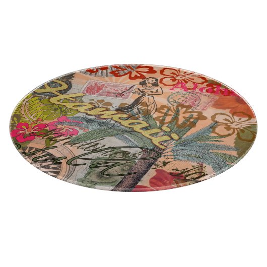 Hawaii Hula Travel Flower  Snijplank (Hoek)