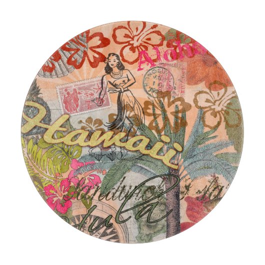 Hawaii Hula Travel Flower  Snijplank (Voorkant)