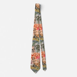 Hawaii Hula Travel Flower  Stropdas