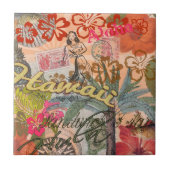 Hawaii Hula Travel Flower  Tegeltje (Voorkant)