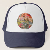Hawaii Hula Travel Flower Trucker Pet (Voorkant)