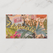 Hawaii Hula Travel Flower  Visitekaartje (Achterkant)