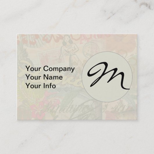 Hawaii Hula Travel Flower  Visitekaartje (Voorkant)